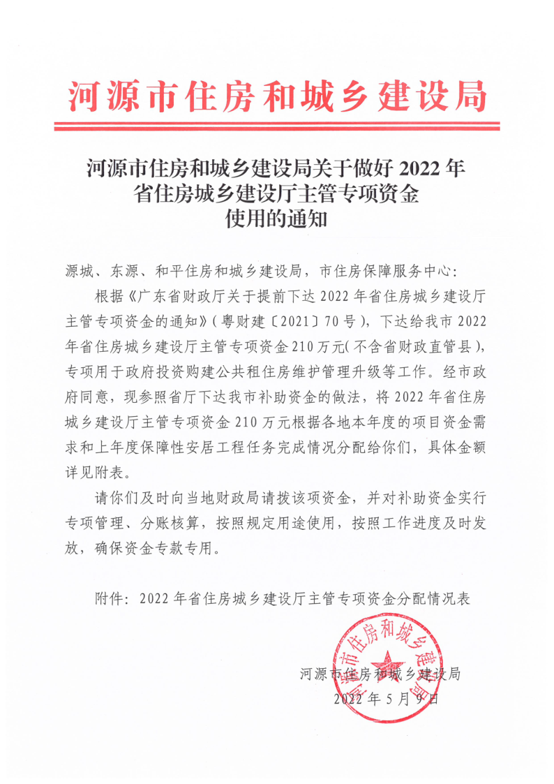 河源市住房和城乡建设局关于做好2022年省住房城乡建设厅主管专项资金使用的通知_1.png